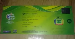 Футбол. Билет Испания - Украина 2006 Чемпионат Мира в Германии