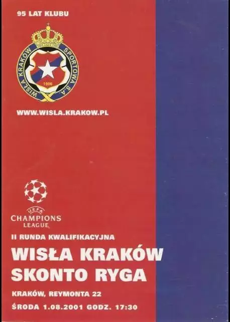 Висла Краков Польша - Сконто Рига Латвия 2001-2002
