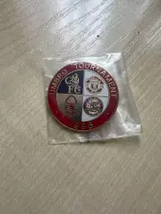 Футбол. Знак турнир 1996 Челси, Нот Форест, Аякс, Манчестер Юнайтед (заколка)