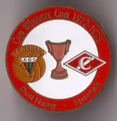 Знак футбол. Гаага Голландия - Спартак Москва 1972-1973