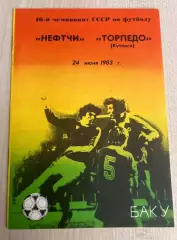 Нефтчи Баку - Торпедо Кутаиси 1983