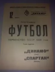 Спартак Москва - Динамо Киев 1939