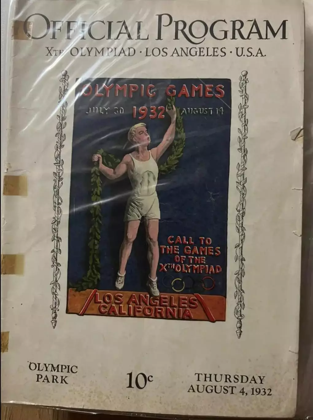 Программа Олимпийские Игры 1932 Лос-Анджелес США - 4.08.1932