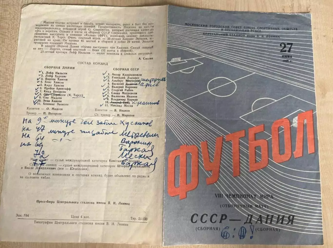 СССР - Дания 1965 2-й вид