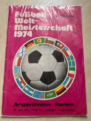 Программа Чемпионат Мира 1974 Аргентина - Италия