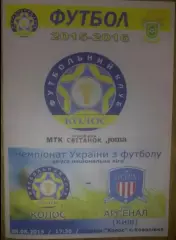 Колос Коваливка - Арсенал Киев 2015-2016