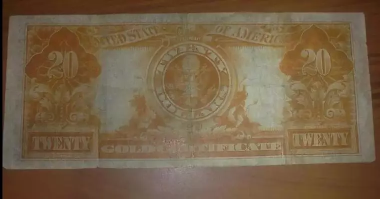 20 Долларов / Dollars (США) 1922 Gold Certificate 1