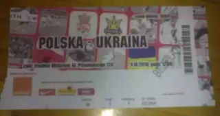 Билет Польша - Украина 2010