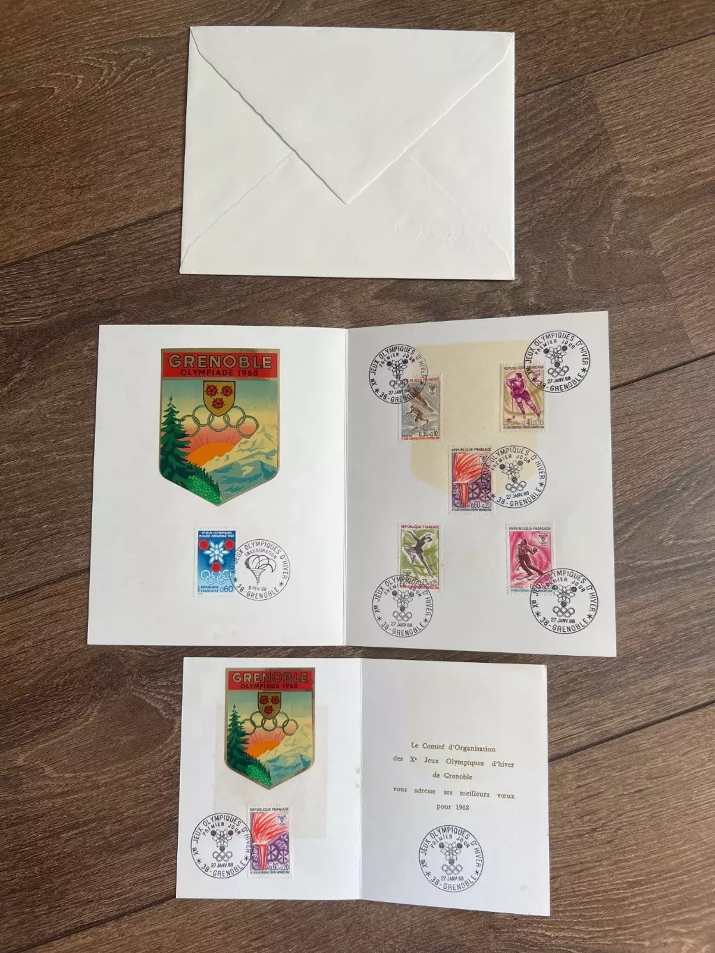 Марки буклет 1968 Олимпийские игры Франция 1
