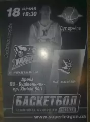 Баскетбол. Черкассы - Николаев 2012-2013