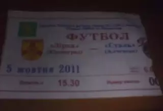 Билет Звезда Кировоград - Сталь Алчевск 2011-2012
