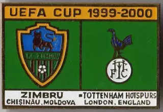 Знак футбол. Зимбру Молдова - Тоттенхэм Англия 1999