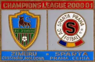Знак футбол. Зимбру Молдова - Спарта Чехия 2000