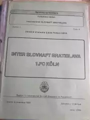 Интер Братислава ЧССР - Кельн Германия 1990-1991