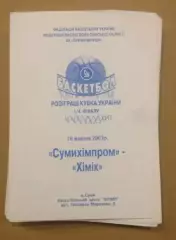 Баскетбол. Сумыхимпром Сумы - Химик Южный 2007-2008 кубок