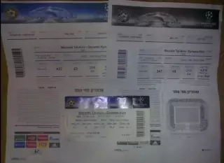 Билет Маккаби Израиль - Динамо Киев 2015-2016 (3 билета)
