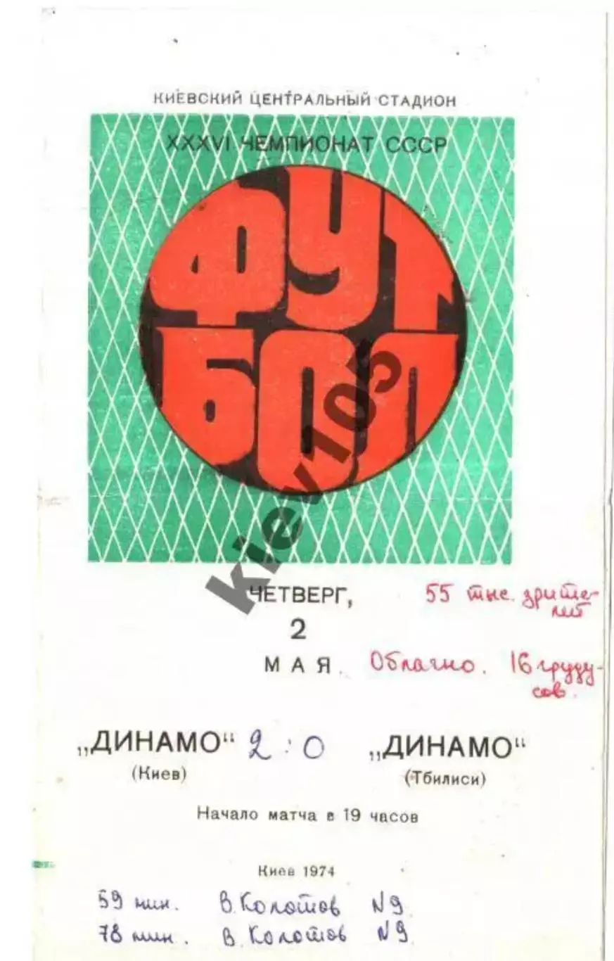 Динамо Киев - Динамо Тбилиси 1974