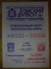 Россия - Латвия 2005 Томский футбол