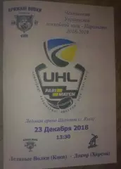 Хоккей. Программа Ледяные Волки Киев - Днепр Херсон 2018-2019 (3)