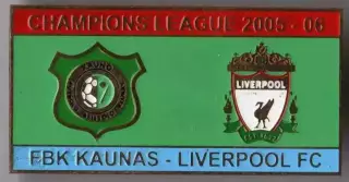 Знак футбол. Каунас Литва - Ливерпуль Англия 2005