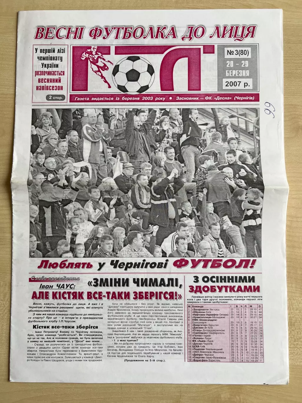 Десна Чернигов - ФК Львов 2006-2007