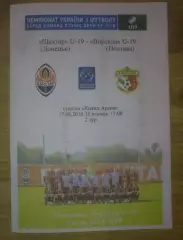 Шахтер Донецк - Ворскла Полтава 2018-2019 U-19