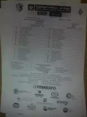 пресс-лист Ворскла Полтава - Динамо Киев 2013-2014