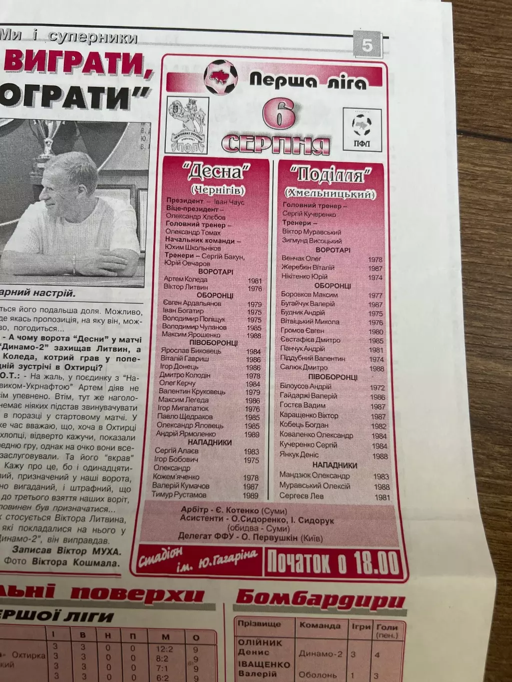 Десна Чернигов - Подолье Хмельницкий 2006-2007 1
