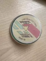 Футбол. Знак Динамо Киев - Куопио Финляндия 1990-1991