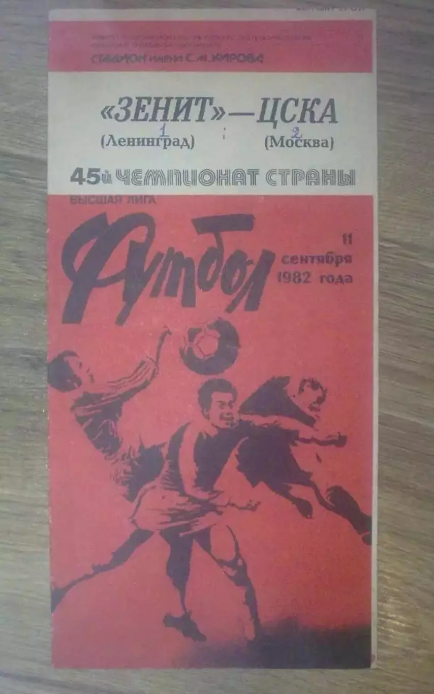 Зенит Ленинград - ЦСКА Москва 1982