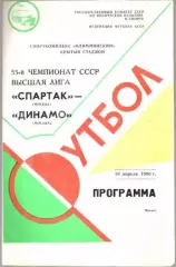Спартак Москва - Динамо Москва 1990