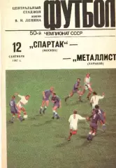 Спартак Москва - Металлист Харьков 1987
