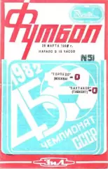 Торпедо Москва - Пахтакор Ташкент 1982