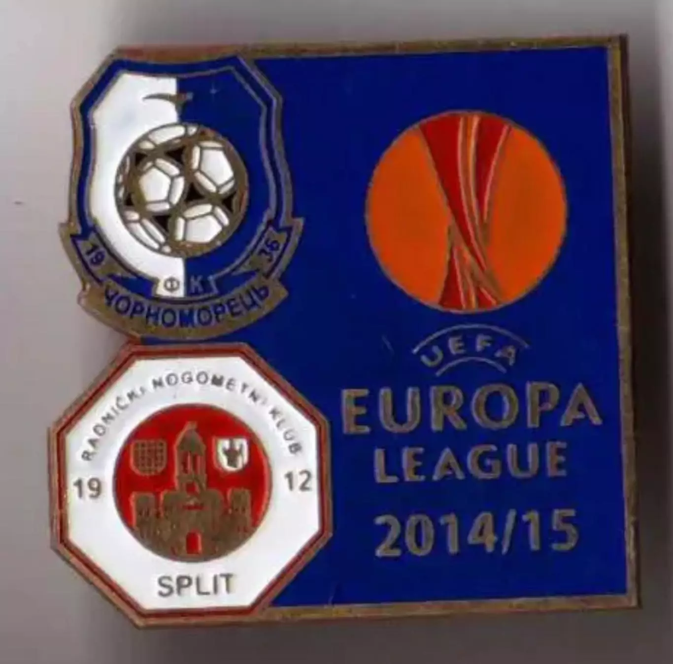 Знак футбол. 2014/2015 Черноморец Одесса – Сплит Хорватия №1