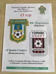 Карловка - Горняк-Спорт Комсомольск 2013-2014