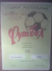 Ростсельмаш Ростов - Салют Белгород 1981