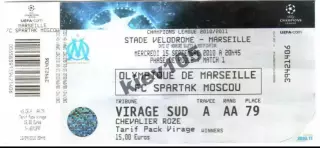 Билет Олимпик Франция - Спартак Москва 2010-2011