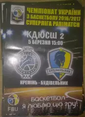 Баскетбол. БК Кремень Кременчуг - Будивельник Киев 2016-2017 (2)