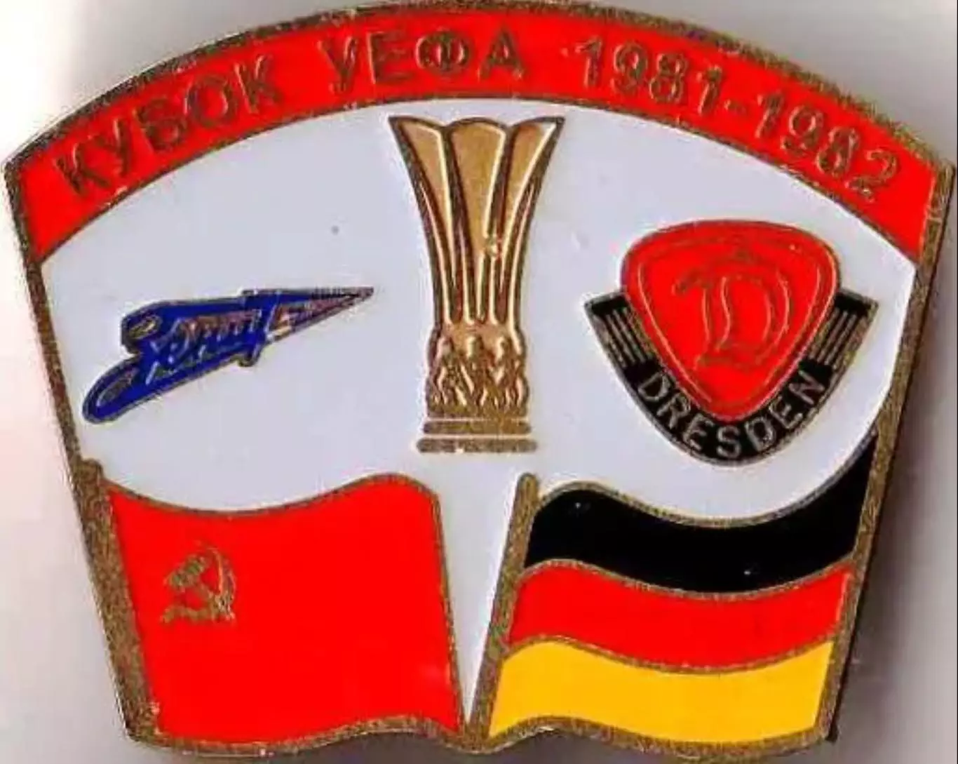 Знак Зенит Ленинград - Динамо Дрезден 1981-1982