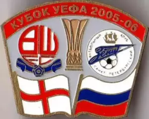 Знак Болтон Англия - Зенит Санкт-Петербург 2005-2006