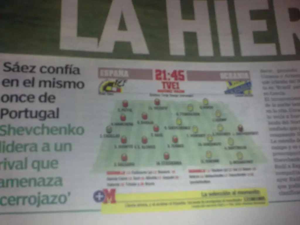 Испания - Украина 2003 газета 1