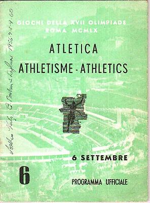 Программа Олимпийские Игры 1960 - Легкая Атлетика