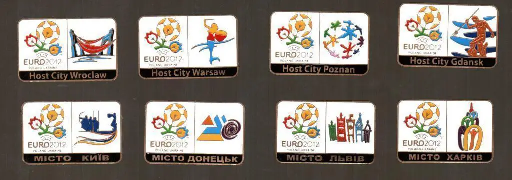 набор 8 знаков - ЕВРО 2012