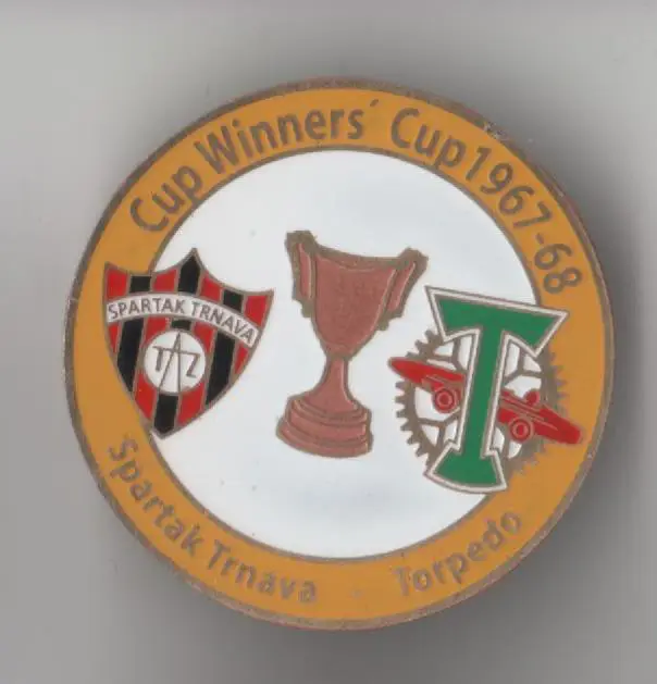 футбол. Знак Спартак Трнава - Торпедо Москва 1967