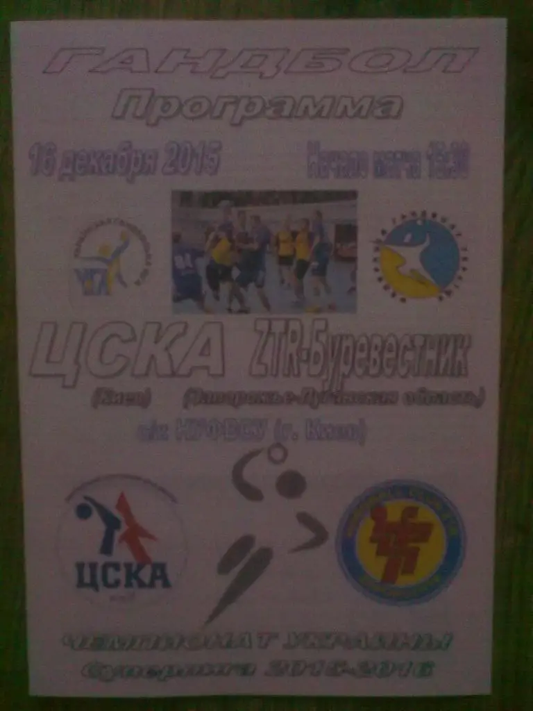 Гандбол. ЦСКА Киев - ЗТР-Буревестник Запорожье Луганск 2015-16 (1)