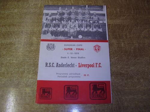 Андерлехт - Ливерпуль 1978 финал Суперкубок