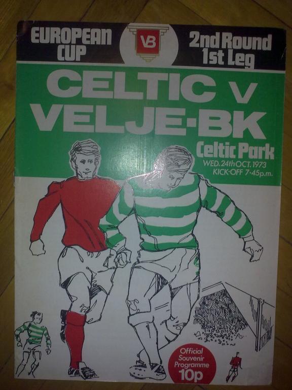 Селтик Шотландия - Velje-BK 1973-74