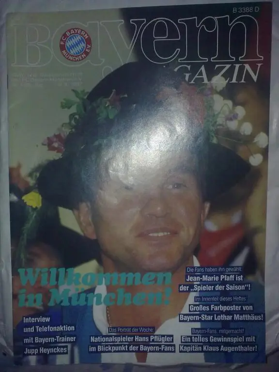 Программа (клубный журнал) из Германии - Бавария-Гамбург 1987