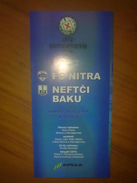 Нитра Словакия - Нефтчи Баку Азербайджан 2008