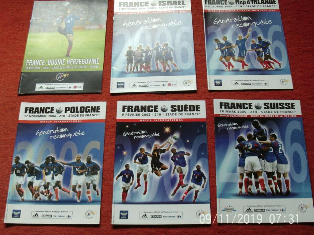 Коллекция программ сборной Франции (2000-2011) - 34шт 1